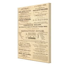 Advertisments by nine companies canvas print
