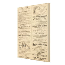 Advertisments by ten companies stretched canvas print