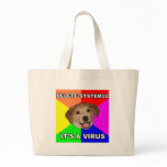 Advice Dog says: Delete the Virus Canvas Bags