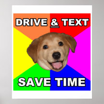 Advice Dog says: Drive & Text Posters