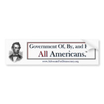 Advocate For Democracy 1 Bumper Sticker