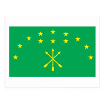 Adygea Flag Postcard postcards