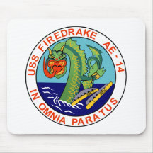 AE-14 USS Firedrake Ammunition Ship Military Patch Mouse Pads