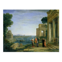Aeneas and Dido in Carthage, 1675 Postcard