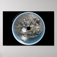 Aerial Fish-Eye Photo of Downtown Toronto Canada  Posters