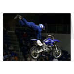 aerial moto-cross #3 with crowd greeting card