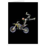 aerial moto-cross blank #2 vert greeting cards