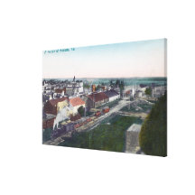 Aerial View of a Portion of CityModesto, CA Canvas Print