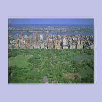 Aerial view of Central Park and the west side postcards