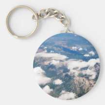 Aerial View of Rocky Mountains Key Chains