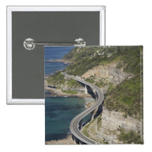 Aerial view of Sea Cliff Bridge near Wollongong, Button