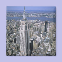 Aerial view of the Empire State Building and magnets
