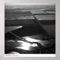 Aerials, Sacramento Valley, Rice fields, May, 1966 Poster
