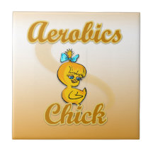 Aerobics Chick Ceramic Tile