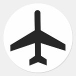 Aeroplane Round Stickers