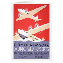 Aéroports de Municipal de ville de New-York Cartes De Vœux
