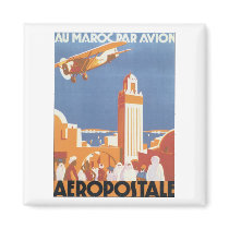 Aeropostale Au Maroc Par Avion Fridge Magnet