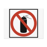 Aerosol Spray Prohibition Highway Sign Postcard