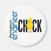 Aerospace Engineer Chick Fridge Magnets