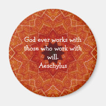 Aeschylus Inspirational Quotation Saying Refrigerator Magnet