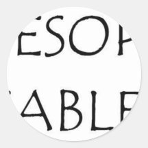 aesop round stickers