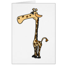 AF- Funny Sad Giraffe Greeting Card