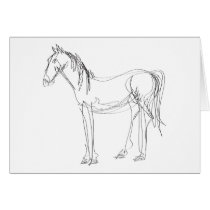 Afewliner Horse Folding Card cards