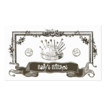 Affaires de couture vintages de Crafter d'ouvrière Modèles De Cartes De Visite