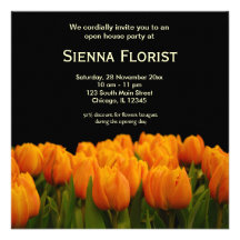 Affaires de fleuriste de Chambre ouverte Invitations