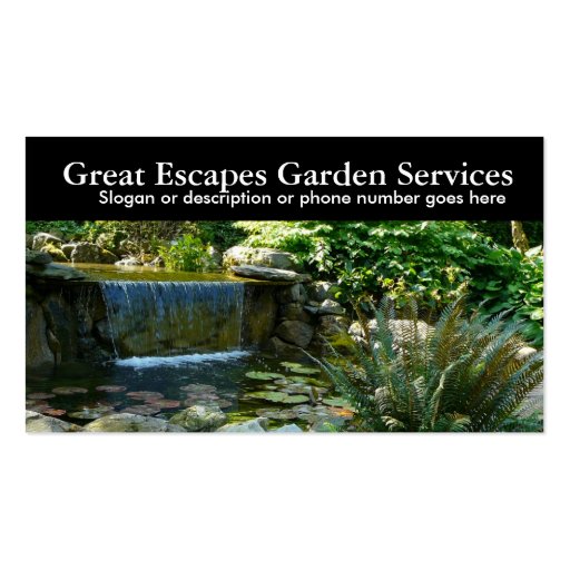 Affaires de jardinage de paysagiste de l'eau de ja modèles de cartes de visite