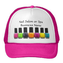 Affaires de salon d'ongle, bouteilles polonaises l casquette de camionneur