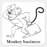 Affaires de singe autocollants carrés