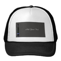 Affaires grises et noires de bouteille de vin casquette