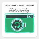 Affaires vertes de photographie d'appareil-photo autocollants