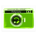 Affaires vertes de photographie d'appareil-photo carte postale