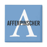 Affenpinscher Breed Monogram Design Magnets