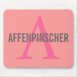 Affenpinscher Breed Monogram Design Mousepads