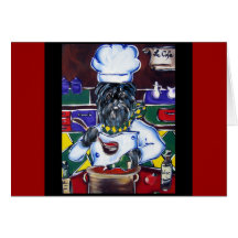 Affenpinscher Chef Greeting Card