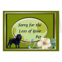 Affenpinscher Sympathy or Pet Loss Cards