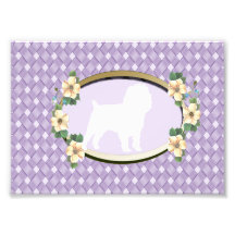 Affenpinscher Violet Floral Art Photo