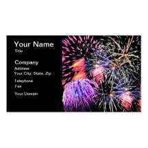 Affichage de feux d'artifice modèles de cartes de visite