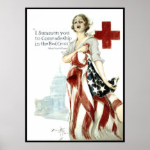 AFFICHE 1918 DE CROIX-ROUGE DE LA GUERRE MONDIALE 