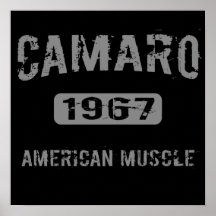 Affiche 1967 américaine de muscle de Camaro