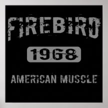 Affiche 1968 américaine de muscle de Firebird