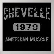 Affiche 1970 américaine de muscle de Chevelle