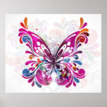 Affiche abstraite décorative de papillon