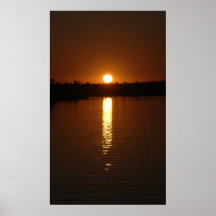Affiche africaine de coucher du soleil