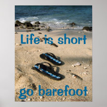 Affiche aux pieds nus d'inspiration