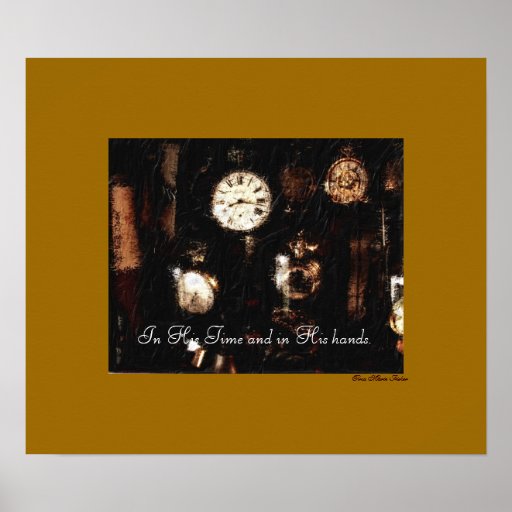 Affiche avec la collection d'horloge