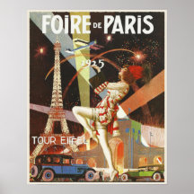 Affiche avec la copie d'art déco de Paris des anné